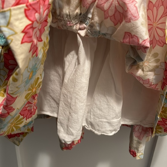 Girls Plum Pudding pastel floral lined 100% cotton sleeveless dress size 6X - Picture 8 of 8